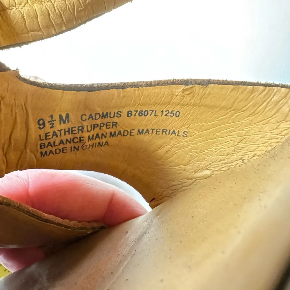 Franco Sarto Brown Leather High End Wedge Sandals Women’s 9.5 Cadmus